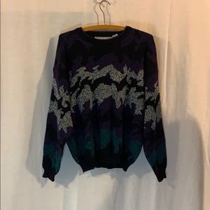 Michael Gerald Vintage Sweater Purple, Green, Blac